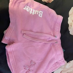 pink butter shorts